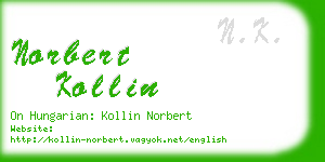 norbert kollin business card